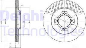 Delphi BG2554 - Тормозной диск autospares.lv