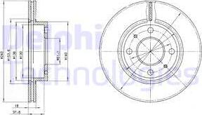 Delphi BG2565 - Тормозной диск autospares.lv