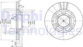 Delphi BG2561 - Тормозной диск autospares.lv