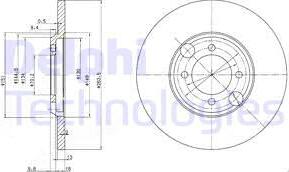 Delphi BG2508 - Тормозной диск autospares.lv