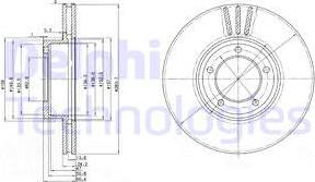 Delphi BG2507 - Тормозной диск autospares.lv