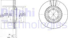 Delphi BG2513 - Тормозной диск autospares.lv