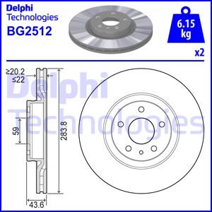 Delphi BG2512 - Тормозной диск autospares.lv