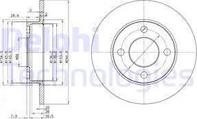 Delphi BG2517 - Тормозной диск autospares.lv