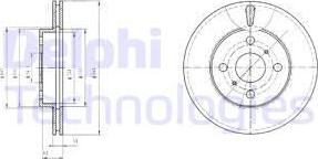 Delphi BG2588 - Тормозной диск autospares.lv