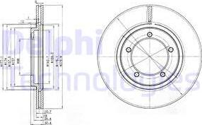 Delphi BG2534 - Тормозной диск autospares.lv