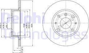 Delphi BG2535 - Тормозной диск autospares.lv