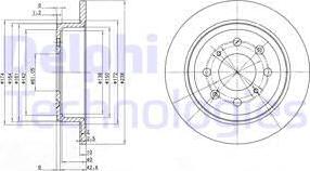 Delphi BG2538 - Тормозной диск autospares.lv