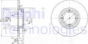 Delphi BG2533 - Тормозной диск autospares.lv