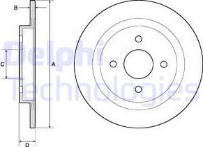 Delphi BG2537 - Тормозной диск autospares.lv