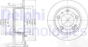 Delphi BG2528 - Тормозной диск autospares.lv