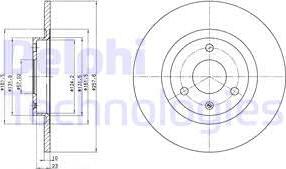 Delphi BG2527 - Тормозной диск autospares.lv