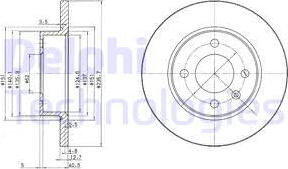 Delphi BG2576 - Тормозной диск autospares.lv