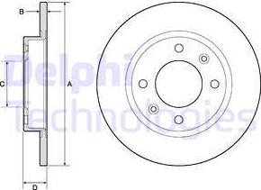 Delphi BG2572 - Тормозной диск autospares.lv
