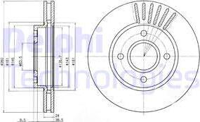 Delphi BG2699 - Тормозной диск autospares.lv