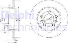 Delphi BG2696 - Тормозной диск autospares.lv