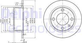 Delphi BG2691 - Тормозной диск autospares.lv