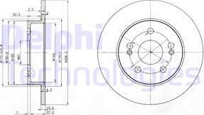 Delphi BG2698 - Тормозной диск autospares.lv