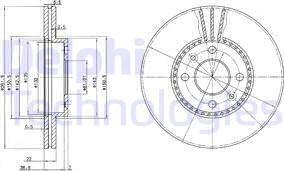Delphi BG2693 - Тормозной диск autospares.lv