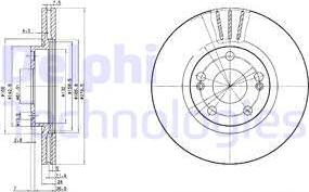 Delphi BG2697 - Тормозной диск autospares.lv