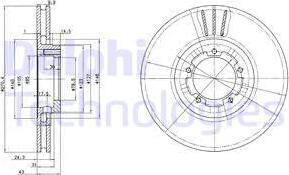 Delphi BG2663 - Тормозной диск autospares.lv