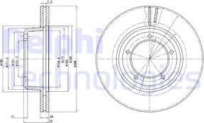 Delphi BG2612 - Тормозной диск autospares.lv