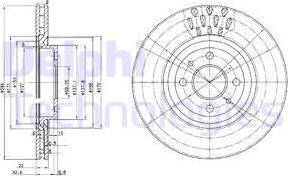 Delphi BG2617 - Тормозной диск autospares.lv