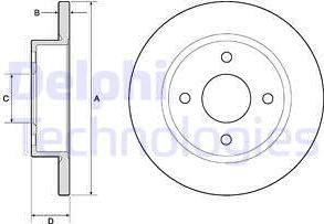 Delphi BG2683 - Тормозной диск autospares.lv