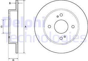 Delphi BG2634 - Тормозной диск autospares.lv