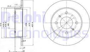 Delphi BG2633 - Тормозной диск autospares.lv