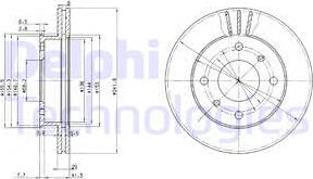 Delphi BG2632 - Тормозной диск autospares.lv