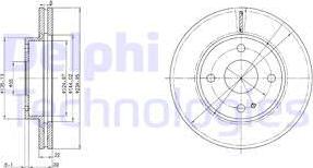 Delphi BG2629 - Тормозной диск autospares.lv