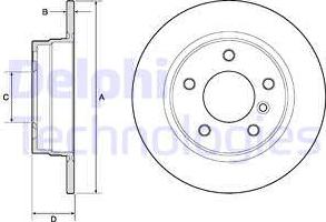 Delphi BG2624 - Тормозной диск autospares.lv