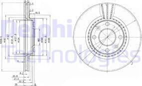 Delphi BG2625C - Тормозной диск autospares.lv