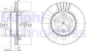 Delphi BG2623C - Тормозной диск autospares.lv