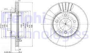 Delphi BG2623 - Тормозной диск autospares.lv