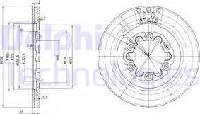 Delphi BG2678 - Тормозной диск autospares.lv