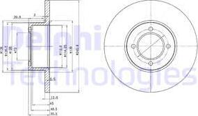 Delphi BG2069 - Тормозной диск autospares.lv