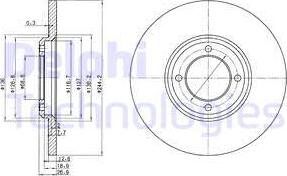 Delphi BG2061 - Тормозной диск autospares.lv
