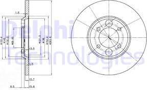 Delphi BG2084 - Тормозной диск autospares.lv