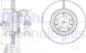 Delphi BG2199 - Тормозной диск autospares.lv