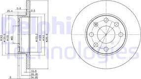 Delphi BG2148 - Тормозной диск autospares.lv
