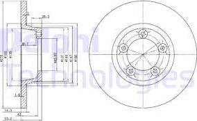 Delphi BG2159 - Тормозной диск autospares.lv