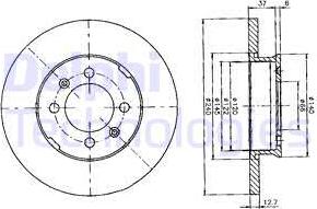 Delphi BG2150 - Тормозной диск autospares.lv