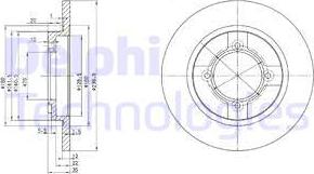 Delphi BG2153 - Тормозной диск autospares.lv