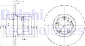 Delphi BG2157 - Тормозной диск autospares.lv