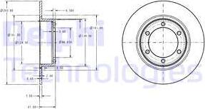 Delphi BG2107 - Тормозной диск autospares.lv