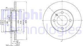 Delphi BG2116 - Тормозной диск autospares.lv