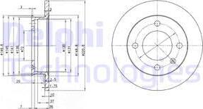 Delphi BG2118 - Тормозной диск autospares.lv