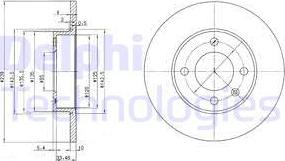 Delphi BG2117 - Тормозной диск autospares.lv